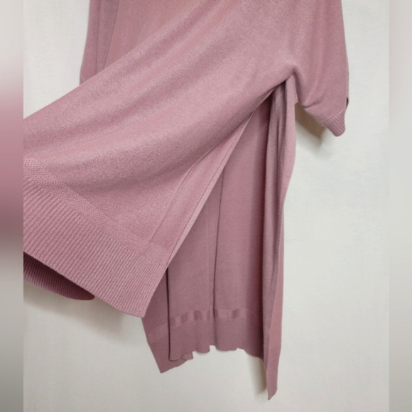 Lululemon Be At Ease Poncho Soft Rose Pink One Size Cashmere Blend Knit - Picture 5 of 7